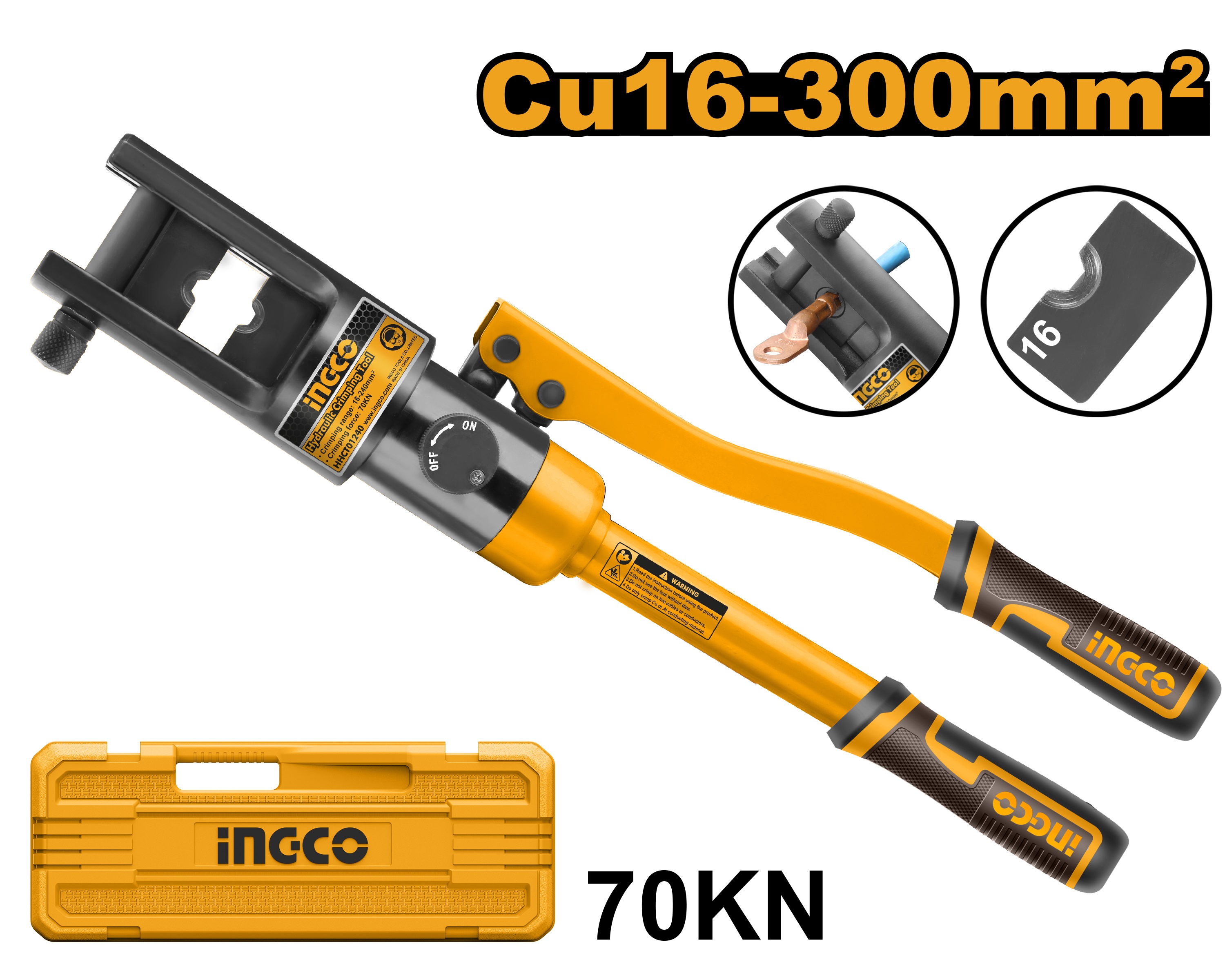 INGCO Hydraulic Crimping Tool 18mm HHCT01240