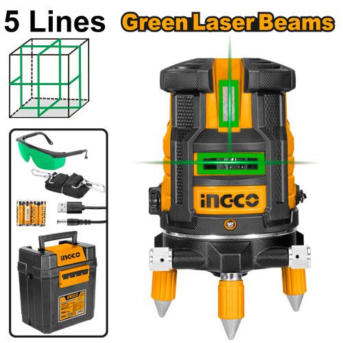 INGCO Self-Leveling Line Laser 5-Lines HLL305205