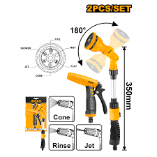 INGCO 2pcs Watering Kit Nozzle Combo HWSK0201