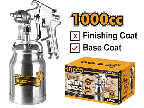 INGCO Air Spray Gun (Down-Cup) 1000cc ASG3102