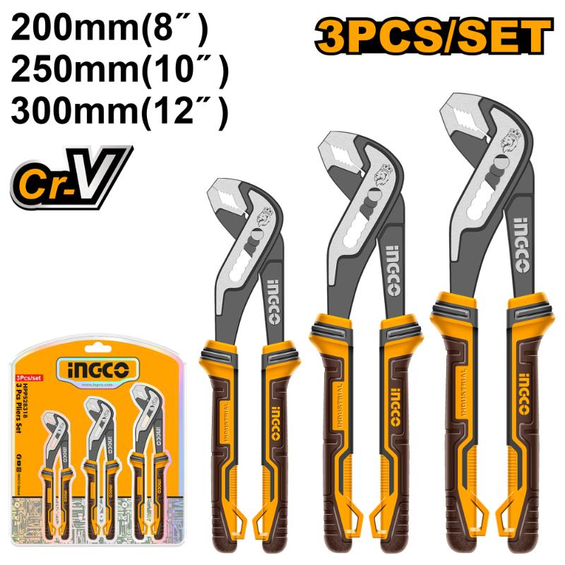 INGCO 3 Pcs Pump Pliers Set HPPS28318