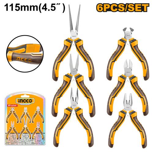 INGCO 6PCS Mini Pliers Set HMPS06115