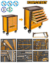 INGCO 328pcs Roller Tool Cabinet HTCS273281