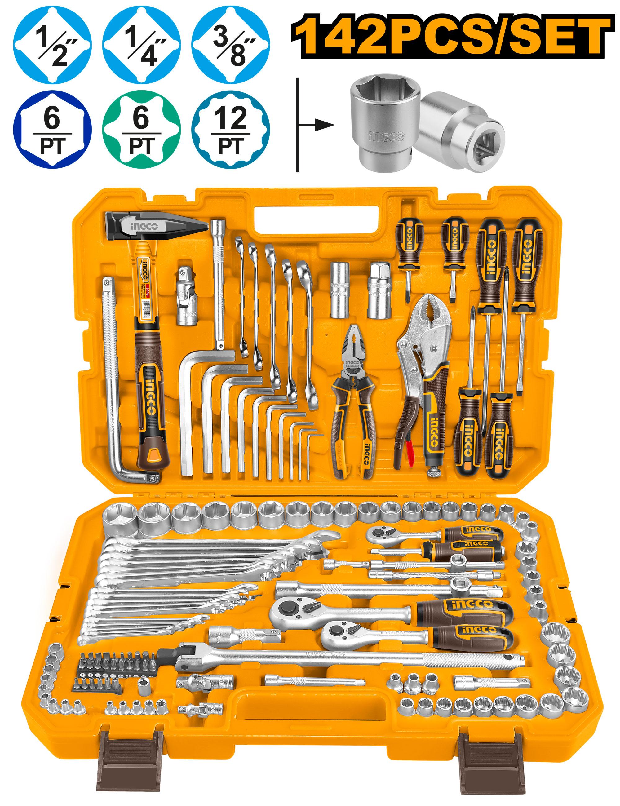 INGCO 142pcs Combination Tools Set HKTHP21421