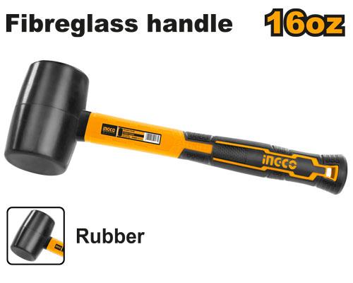 INGCO Rubber Hammer 16oz HRUH8216