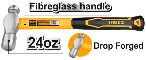 INGCO Ball Pein Hammer 24oz HBPH88024