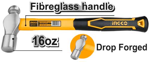 INGCO Ball Pein Hammer 16oz HBPH88016