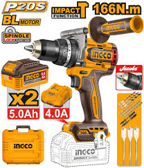 INGCO 20V Cordless Brushless Compact Impact Drill 166Nm