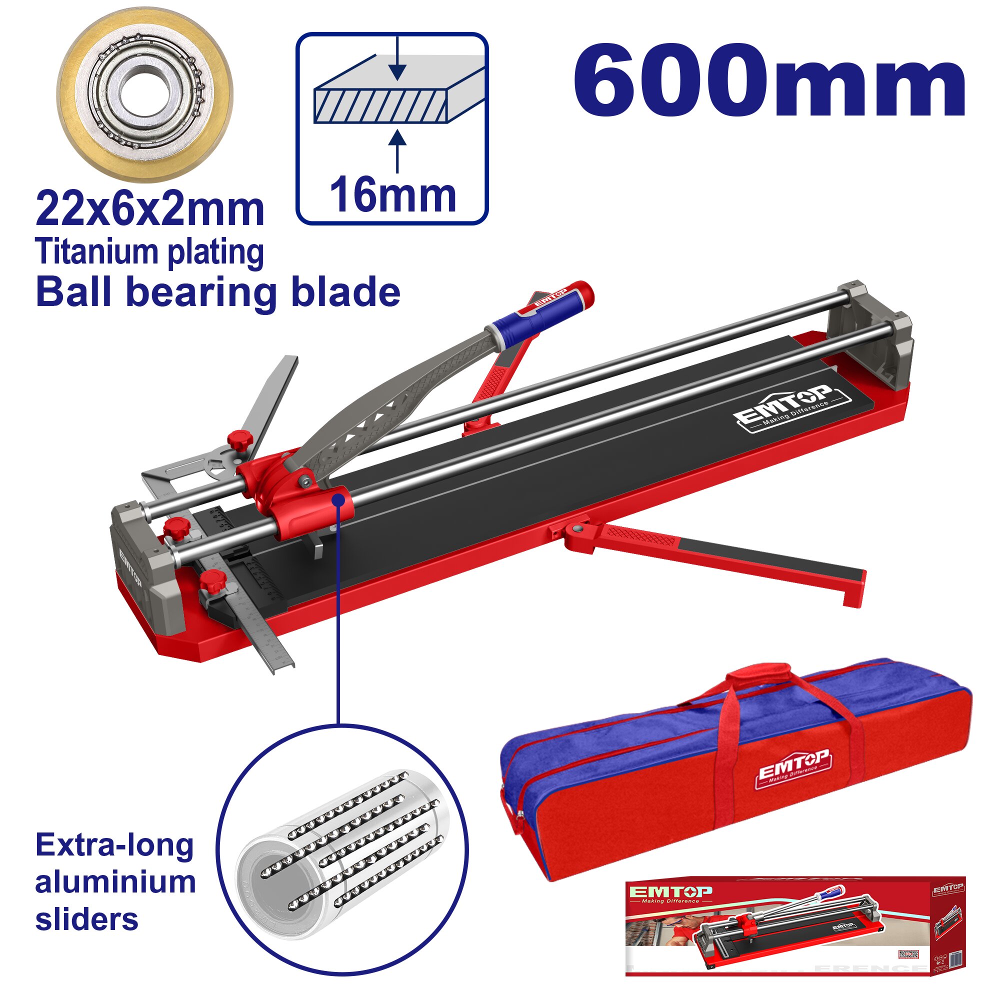 EMTOP Tile Cutter 600mm ETCR6005
