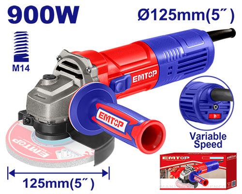 EMTOP Aangle Grinder 5" 900W (Variable Speed Control) EAGRS09051