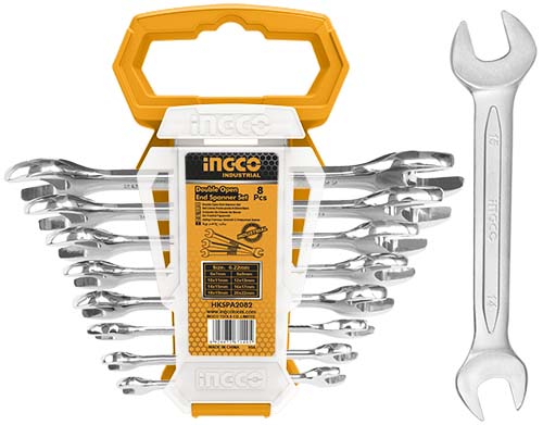 INGCO 8pcs Double End Open End Spanner HKSPA2088