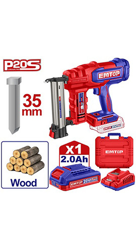 EMTOP 20V Cordless Brad Nailer 35mm ELBNLI2008