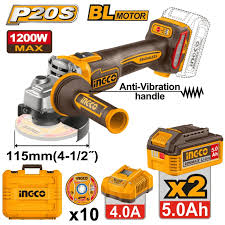 INGCO 20V Cordless Angle Grinder 1200W CAGLI2120252
