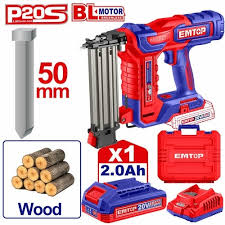 EMTOP 20v Cordless Brad Nailer 50mm ELBNLI5008