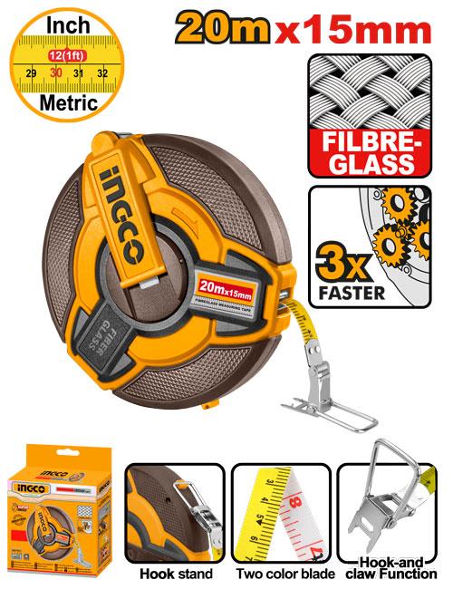 INGCO Fibreglass Measuring Tape 20M HFMT1820