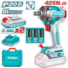 TOTAL Cordless Impact Wrench 20V 405Nm TIWLI2045