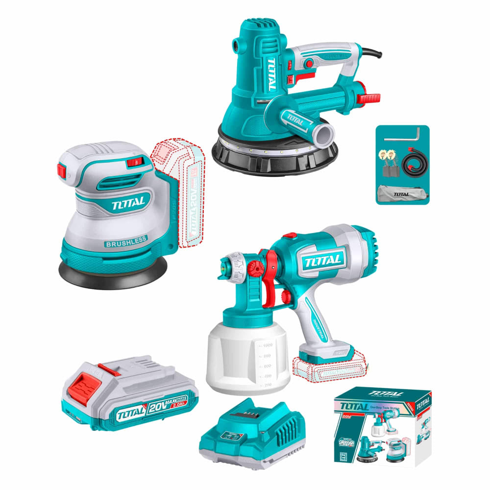 TOTAL 3pcs Cordless Combo Kit 20V TOSLI250282