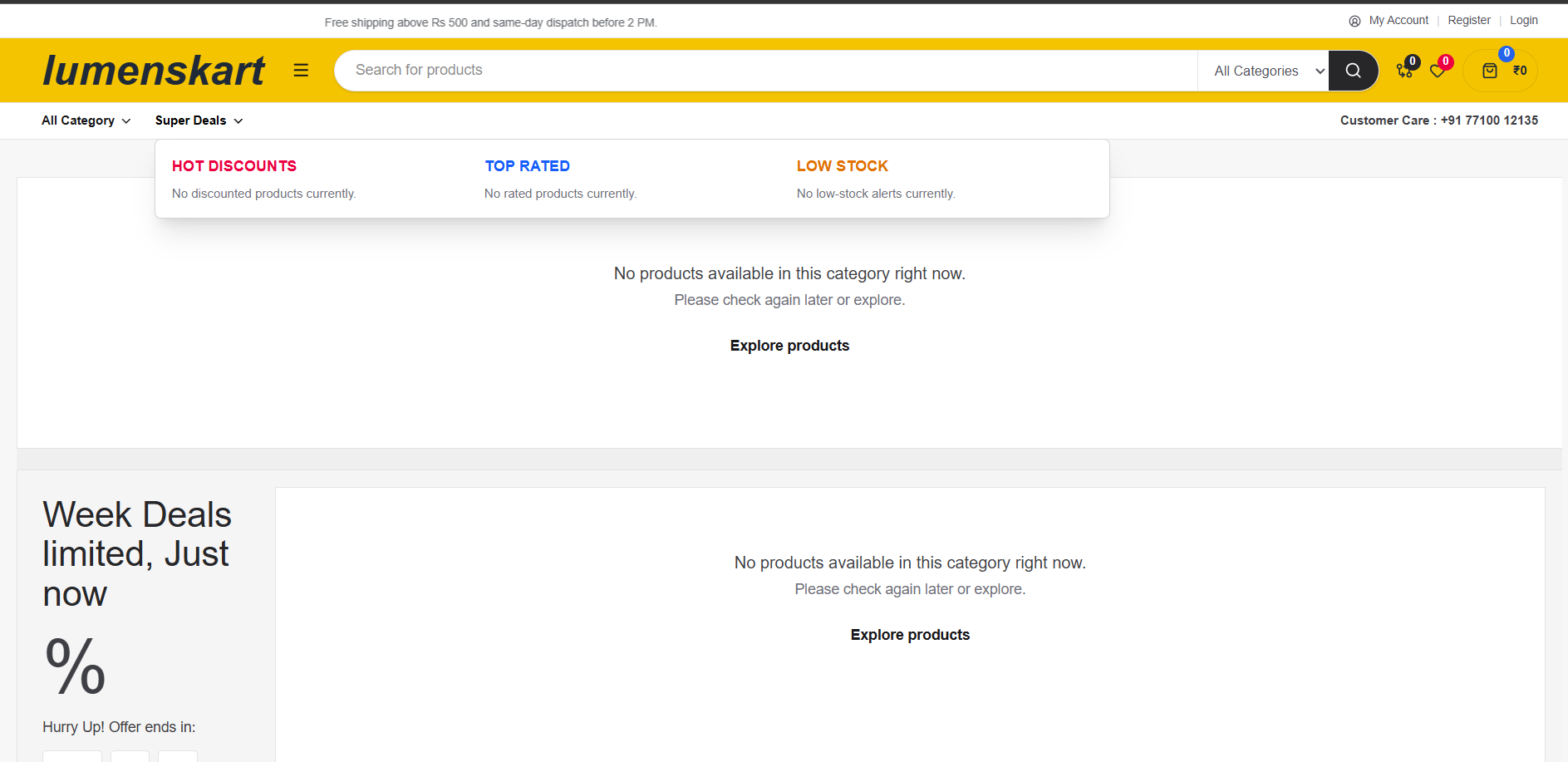 Lumenskart — Commerce Storefront with CMS