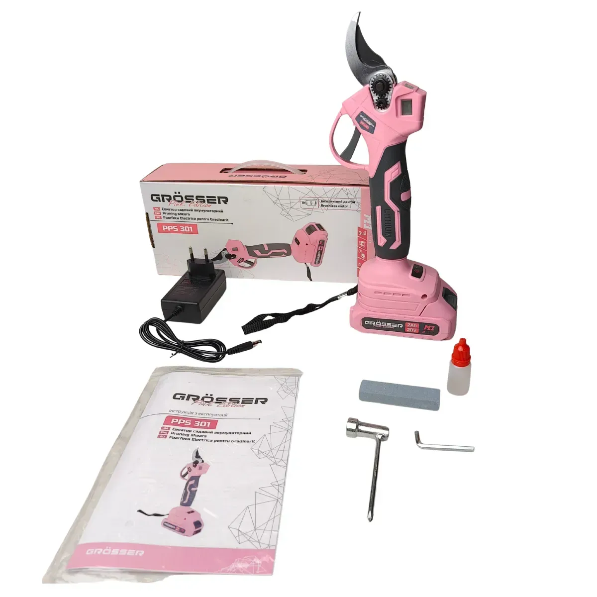 Секатор садовий акумуляторний Grosser PPS 301