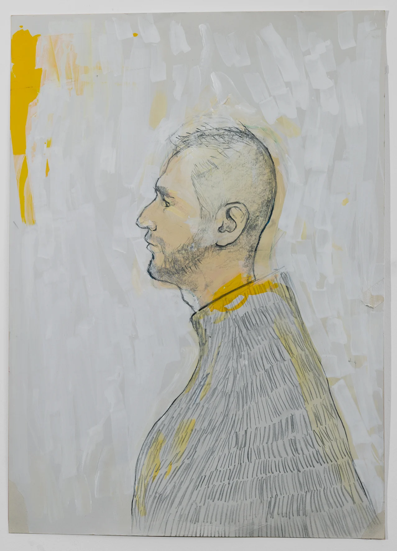 ‘Queuing – I’, 2023, 36 x 50cm. Paul Stuart