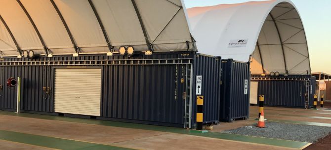 Container Mounted Domeshelter Structure Domeshelter Australia