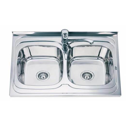 Кухненска мивка Inter Ceramic, 800х600мм, двукоритна, бордова, алпака