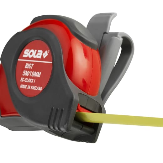 Ролетка SOLA Big T, 5м, професионална, регулируема закачалка за колан, висока издръжливост