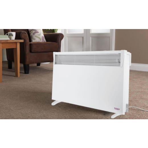 Електрически конвектор TESY HeatEco 200, 2000W, 40-60 m³ отопляем обем, механично управление