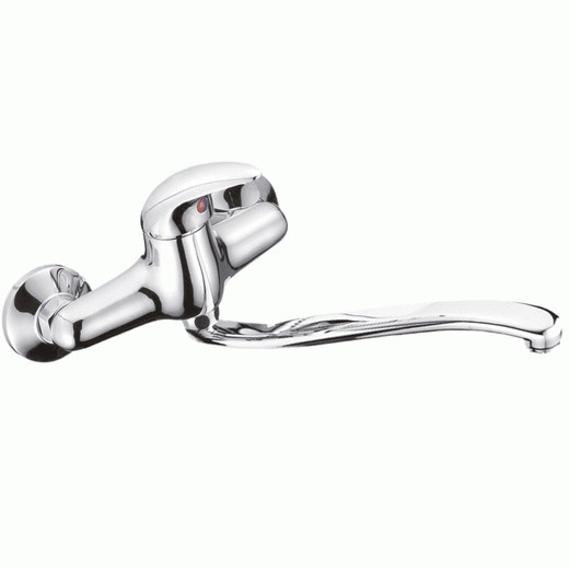 Смесител Inter Ceramic Piedmont, стенен, керамичен механизъм, дълъг чучур