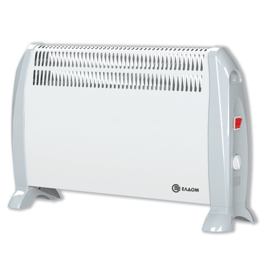 Подов конвектор Eldom, компактен, с механично управление, 2 KW, бял