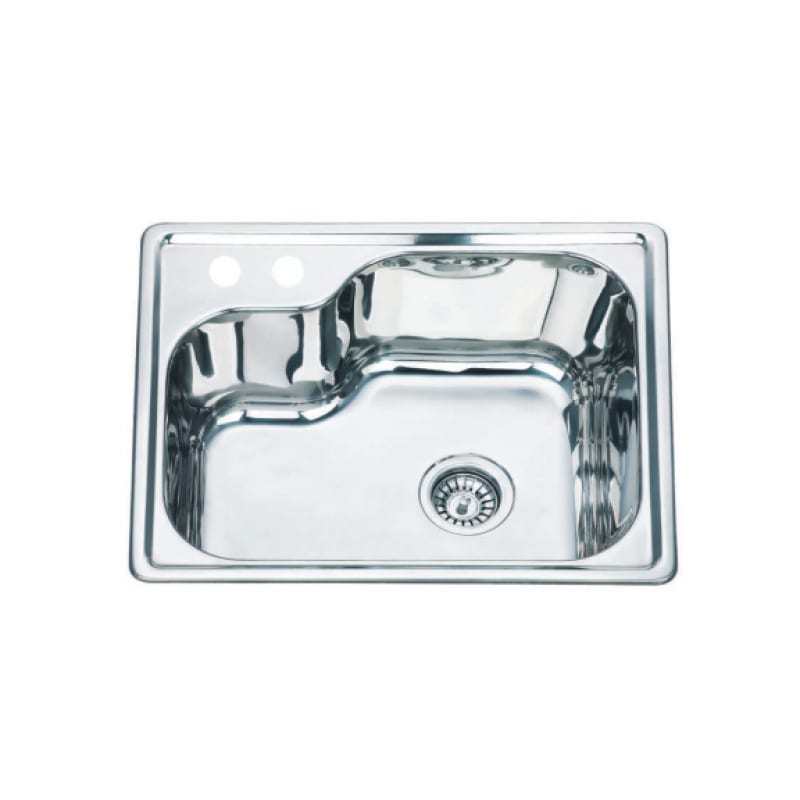Кухненска мивка Inter Ceramic 565х450мм, алпака, с отвори за смесител и дозатор