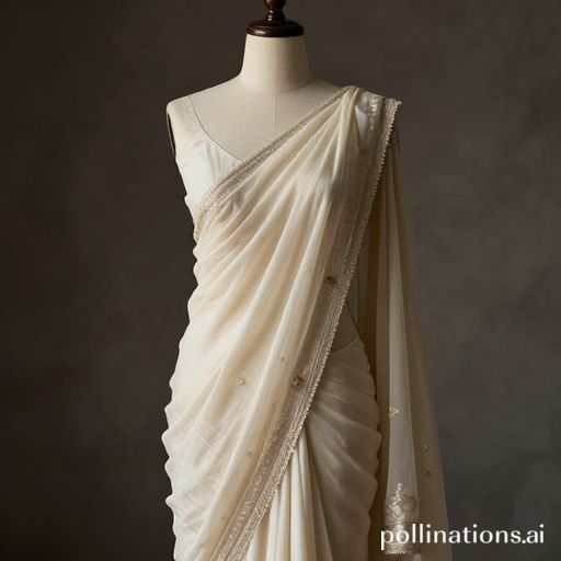 Soft drape of Georgette fabric on a mannequin