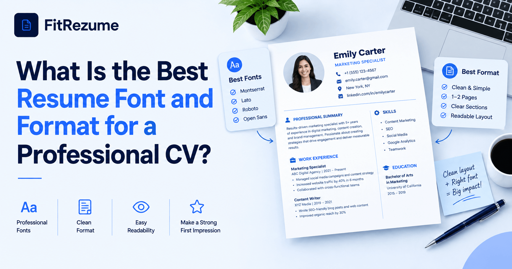 What Is the Best Resume Font and Format for a Professional CV?