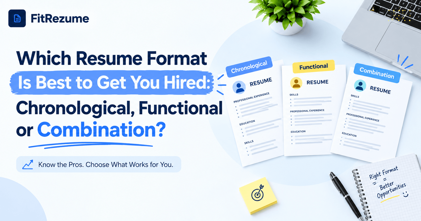 Which Resume Format Is Best to Get You Hired: Chronological, Functional or Combination?