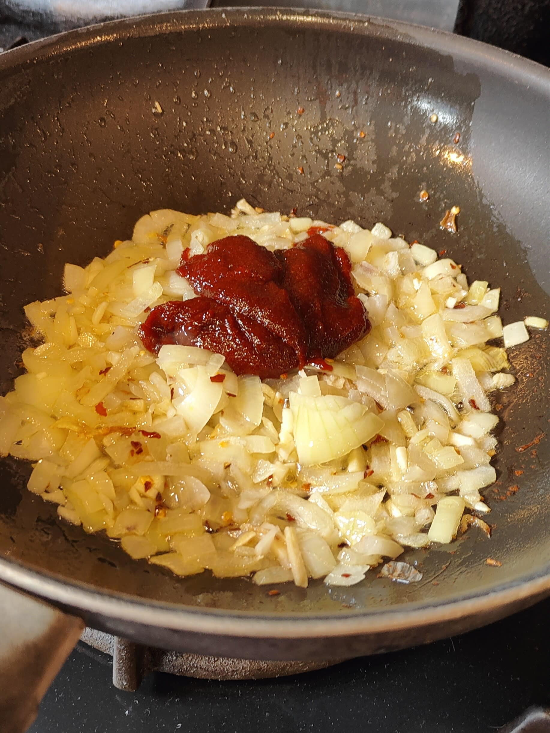 Fry up the onions and spices
