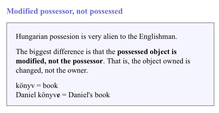 Modify Possessor Not Possessed