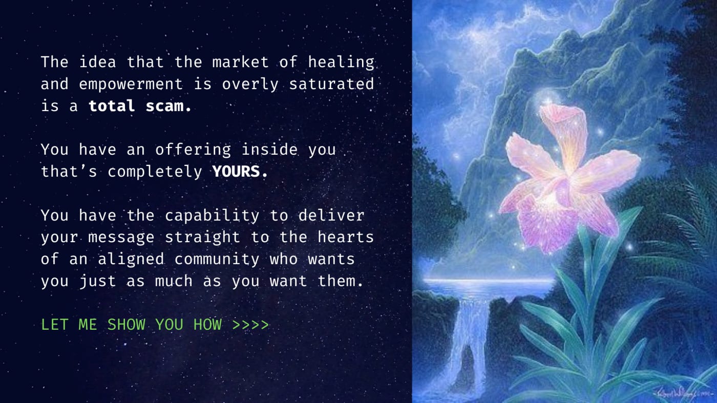 Unearth your offering