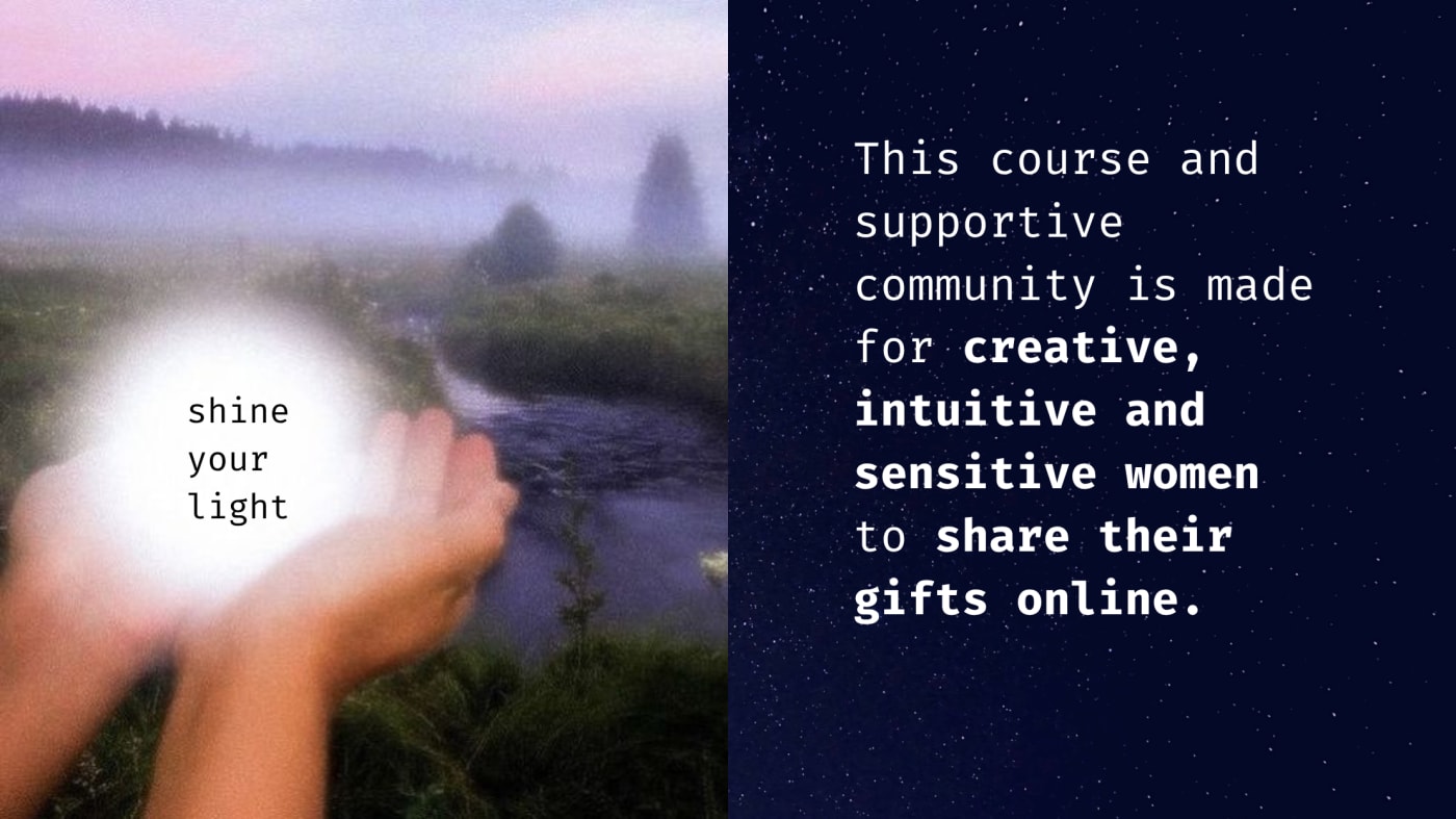 For creative intuitive sensitive women