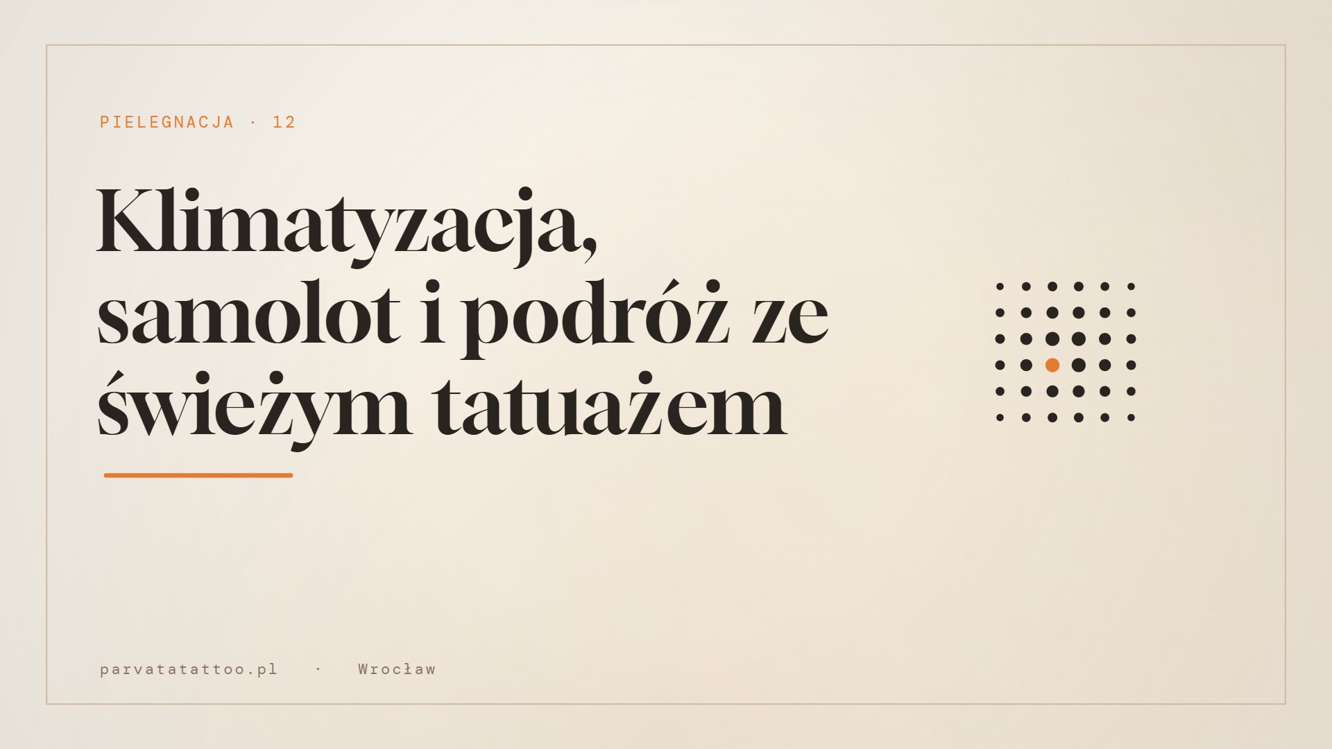 Klimatyzacja, samolot i podróż ze świeżym tatuażem