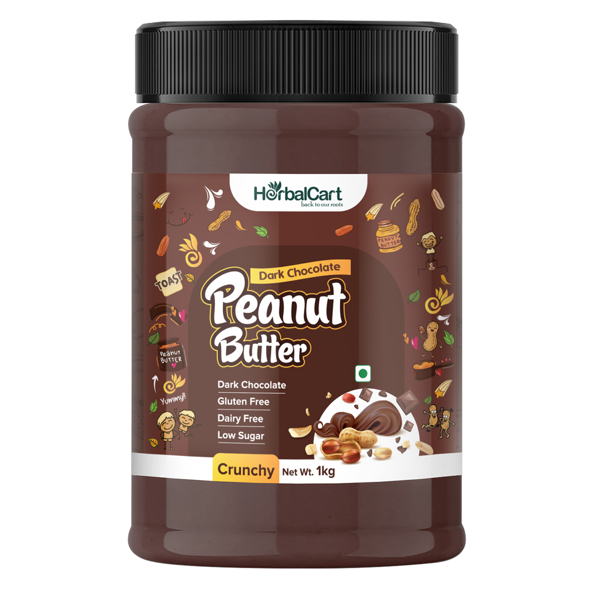 Dark Chocolate Peanut Butter Crunchy (340g-1kg)