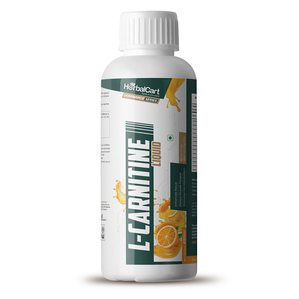 L-Carnitine Liquid, Orange Flavour (450ml)