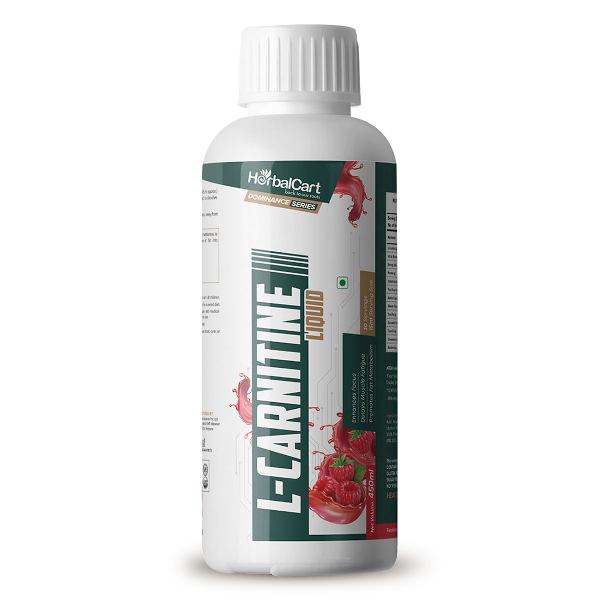 L-Carnitine Liquid, Raspberry Flavour (450ml)