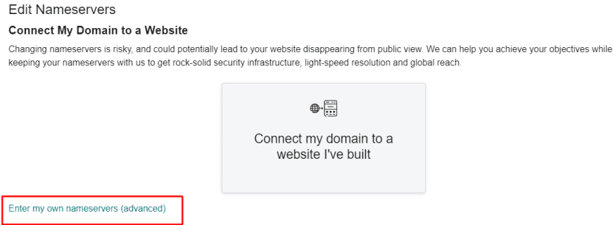 update godaddy nameservers