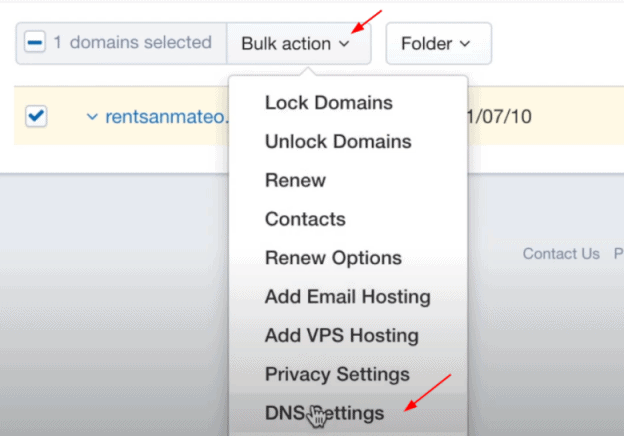 dynadot dns settings page