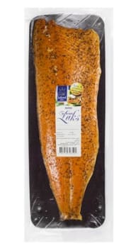 Laks varmrøkt pepper frys helside vac Bergen Røkeri
