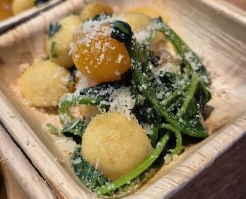 Argentinske reker med sitron-gnocchi og spinat