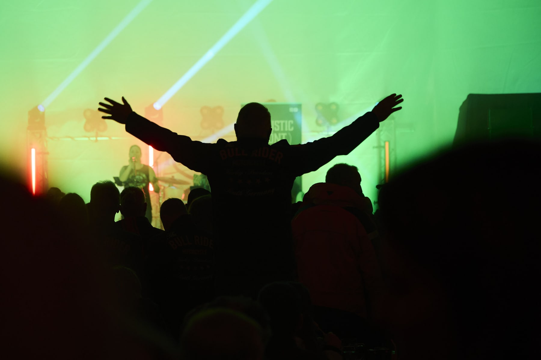 An enthusiastic audience in Glemmtal during a live performance.