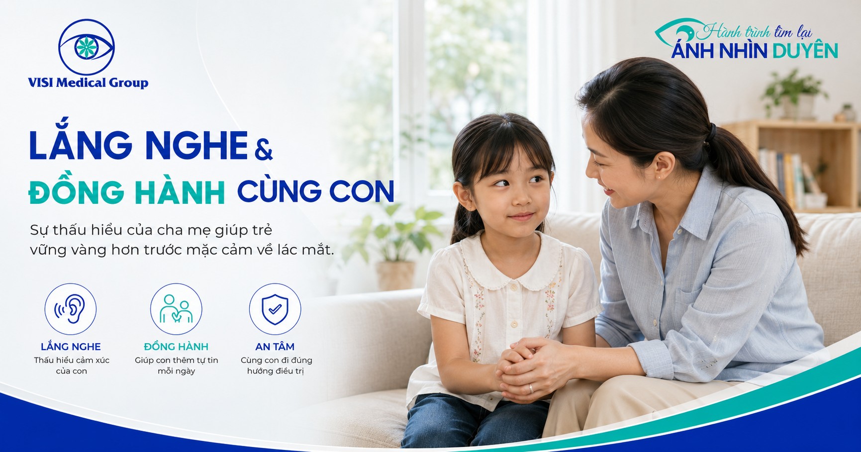 Cha mẹ trò chuyện, lắng nghe và thấu hiểu để bảo vệ sự tự tin diện mạo cho con bị lác