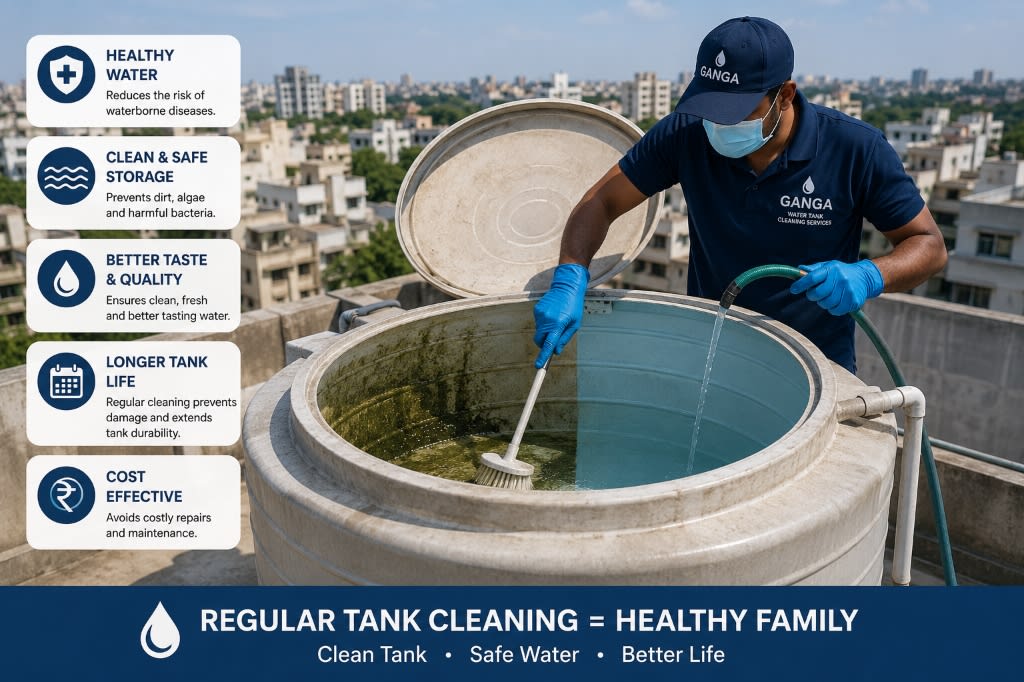 Professional water tank cleaning focused on cleaner and healthier water storage