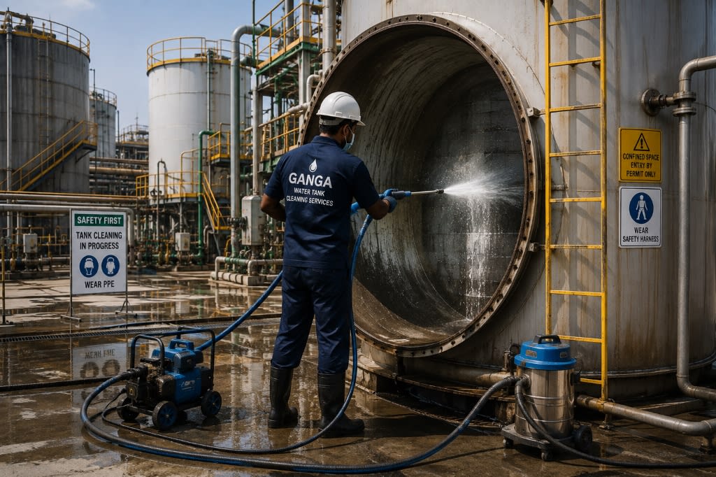Professional industrial tank cleaning service